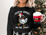 Festive Goose On The Loose Sweatshirt thumbnail 2