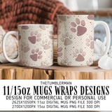 Cozy Paw Print Pattern Digital Size Bundle Png thumbnail 4