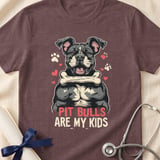 Pit Bulls Are My Kids Tee | Pit Bull Mom Shirt | Pittie Lover Gift | Dog Mom Apparel thumbnail 13