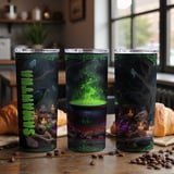 Personalized Halloween Tumbler, Cauldron Tumbler, Raven, Ghost Tumbler, Spooky Season Gift, Name Tumbler, Fall Tumbler, Witch Brew thumbnail 5