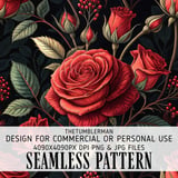 Red Roses Tumbler Design, Floral Digital Paper, Watercolor Flower Backgrounds, Junk Journal Pages, Printable Tumbler Png, Scrapbooking Paper thumbnail 1