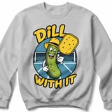 Pickleball Gildan Crewneck Sweatshirt, Dill With It, Court Warm Up thumbnail 7