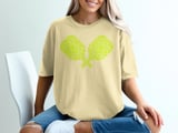 Pickleball Comfort Colors Shirt, Crossed Paddles Ball Mosaic Art, Vintage Graphic Tee thumbnail 13