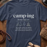 Camping Definition Humor Tee thumbnail 6