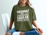 Warning! Spontaneously Squeak Graphic Tee thumbnail 2