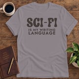 Sci-Fi Is My Writing Language Softstyle Tee thumbnail 5