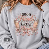 Good Friends Great Stories PNG, Girls Night Cocktail Sublimation Design, Coquette Bestie Champagne Clipart, Galentines Day Graphic thumbnail 20