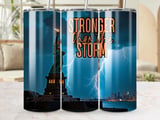 Statue of Liberty Tumbler, Stronger Than The Storm 20oz Tumbler Wrap, Patriotic Liberty Design, Liberty Tumbler, Lightning Tumbler thumbnail 4