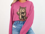 Grumpy Werewolf Coffee Cat Tee thumbnail 11