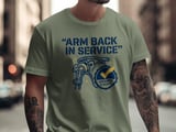 Arm Back In Service T-Shirt: Repaired Ready Mechanical Arm Surgery Recovery Tee thumbnail 11
