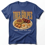 Los Tres Golpes T-Shirt – Dominican Breakfast & Food Tee thumbnail 2
