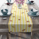 Fall Leaf Yellow Stripe Throw Pillow Case & Table Runner, Autumn Home Decor, Seasonal Accent Pillows thumbnail 18