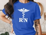 Registered Nurse T-Shirt: Healthcare Caduceus, RN Symbol, Medical Profession Top thumbnail 2