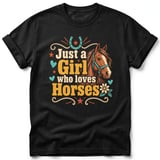 Just a Girl Who Loves Horses Tee thumbnail 1