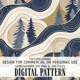Digital Christmas Tree Pattern, Seamless Forest Background, Winter Holiday Digital Paper, Printable Festive Design, Digital Bundle Pattern thumbnail 1