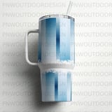 40oz Tumbler Wrap, Blue Gradient Sublimation Design, Seamless Tapered Distressed, Digital Download thumbnail 5