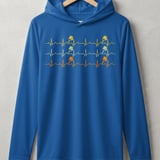 Pickleball Sport-Tek Performance Hood, Pickleball Heartbeat Lifeline Paddle Pulse, Lightweight Hoodie thumbnail 3