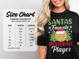 Pickleball Comfort Colors Shirt, Santas Favorite Pickleball Player, Festive Holiday Vintage Graphic Tee thumbnail 14
