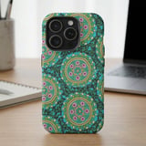 Teal Floral Mandala MagSafe® Phone Case  thumbnail 1
