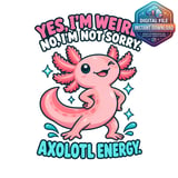 Yes I'm Weird Axolotl Digital Mug Wrap thumbnail 2