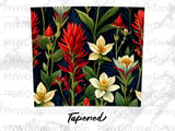 Tropical Floral Tumbler Wrap 20oz Digital PNG for Sublimation, Seamless Dark Botanical Exotic Flowers Design, Gift for Her Download thumbnail 14