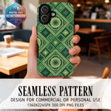 Green Tribal Mandala Digital Art thumbnail 1