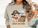 Cute Pirate Labraodor and Ghost Crew Sweatshirt, Halloween Treasure Hunt Apparel, adult and kid size t-shirts thumbnail 2