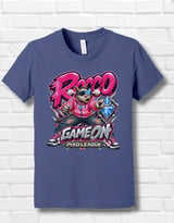 Rocco Rhino Game On Youth Gaming T-Shirt, Boys Girls Gamer Tee, Pink Streetwear Graphic Shirt, Pixo League thumbnail 6