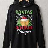 Pickleball Sport-Tek Performance Hood, Santas Favorite Pickleball Player, Lightweight Hoodie thumbnail 1