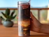 The Sunset Trail Cowboy Tumbler Wrap PNG | Western Horse Sublimation Design  thumbnail 3