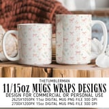 Digital Pattern, Seamless Pink Bows, Tea Cup Pattern, Macaron Pattern, Floral, Digital Bundle, Commercial Use, Tea Party Pattern, Print thumbnail 4