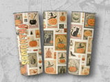Personalized Halloween Tumbler, Halloween Stamps, Halloween Design, Pumpkins, Black Cat, Personalized Gift, Custom Name thumbnail 5