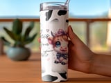 Cute Cow Tumbler Wrap, Bless Your Heart 20oz Tumbler, Farmhouse Tumbler, Seamless Tumbler Design, Animal Lover Gift, Cow Print Tumbler thumbnail 3