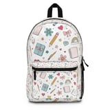 Kawaii School Supplies Pattern Backpack, Aesthetic Stationery Spiral Notebook, Cute Gift Accessory Pouch for Teacher Student thumbnail 7