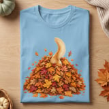 Dog in Autumn Leaf Pile Tee thumbnail 9
