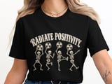 Radiate Positivity Skeleton T-Shirt: Funny Rad Tech, Radiology CT, Nurse School thumbnail 6