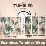 Tropical Palm Trees Digital Pattern Bundle, Jungle Leaves Digital Paper, Seamless Palm Pattern, Summer Print, Digital Design, Etsy Printable thumbnail 9