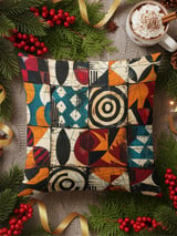 Abstract Geometric Pattern Velveteen Blanket, Woven Blanket, Throw Pillows - Modern Mid-Century Home Decor Gift thumbnail 18