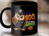 Boo You're Under Arrest Police Owl Mug thumbnail 9