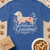Floral Dachshund Grandma Tee thumbnail 3