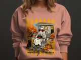 Mentally I'm Here Ghost Sweatshirt, Cozy Fall Hoodie, Introvert Humor Shirt, Spooky Season T-shirt, Coffee Lover Gift thumbnail 5