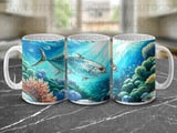 Mahi Mahi Mug Sublimation Wrap Digital Design, Ocean Life Fish Art 11oz 15oz Mug Wrap PNG, Coastal Fishing Gift for Him thumbnail 10