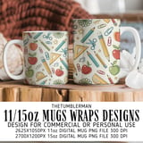 Whimsical Academia Digital Seamless Pattern Size Bundle Png thumbnail 4