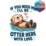 Otter Here With Love Digital Mug Wrap thumbnail 2