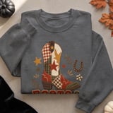 Boots & Bonfires Tee or Sweatshirt, Faux Patchwork Design thumbnail 10
