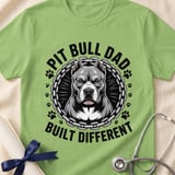 Pit Bull Dad Built Different Tee | Pit Bull Dad Shirt | Pittie Dad Gift | Dog Dad Apparel thumbnail 6