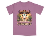 Desert Sunset Cowboy Skull T-Shirt thumbnail 4