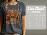 Howdy Fall Highland Cow Tee or Sweatshirt, Faux Patchwork Design thumbnail 7