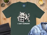 I Eat Cement absurd brain rot Cat Tee thumbnail 4