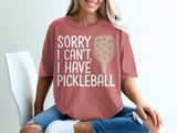 Pickleball Comfort Colors Shirt, Sorry I Can't, I Have Pickleball, Vintage Graphic Tee thumbnail 7